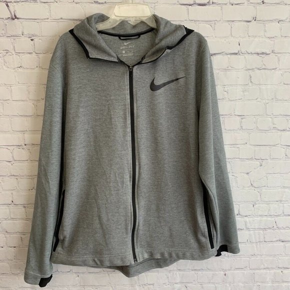 Nike Dry Showtime Full-Zip Hoodie Mens Size XL Dri-Fit Athletic Basketball Gray - Picture 8 of 16